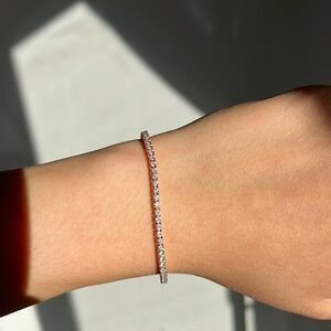 14k rose gold 2mm moissanite tennis bracelet 15cm